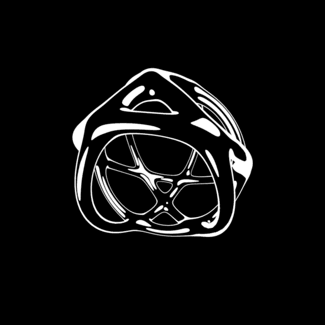 Animated black and white illustration