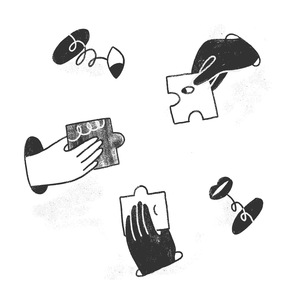 Animated illustration about teams and ideas